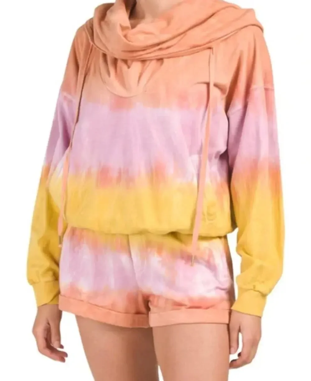 YFB Lounge Set Hoodie Shorts Matching Set Off Duty Travel Outfit XS